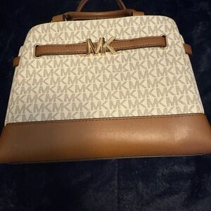 Michael Kors Tan and Cream Satchel
